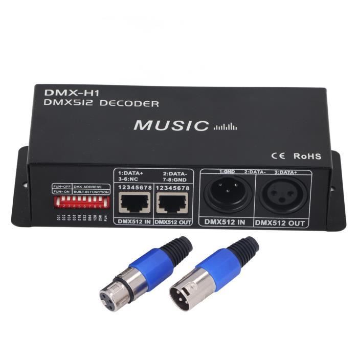 Contrôleur DMX 3 Canaux LED - Tension 5-24V DC, Sortie 4A Par Canal, Affichage Numérique, Pour éclairage Scénique RVB
