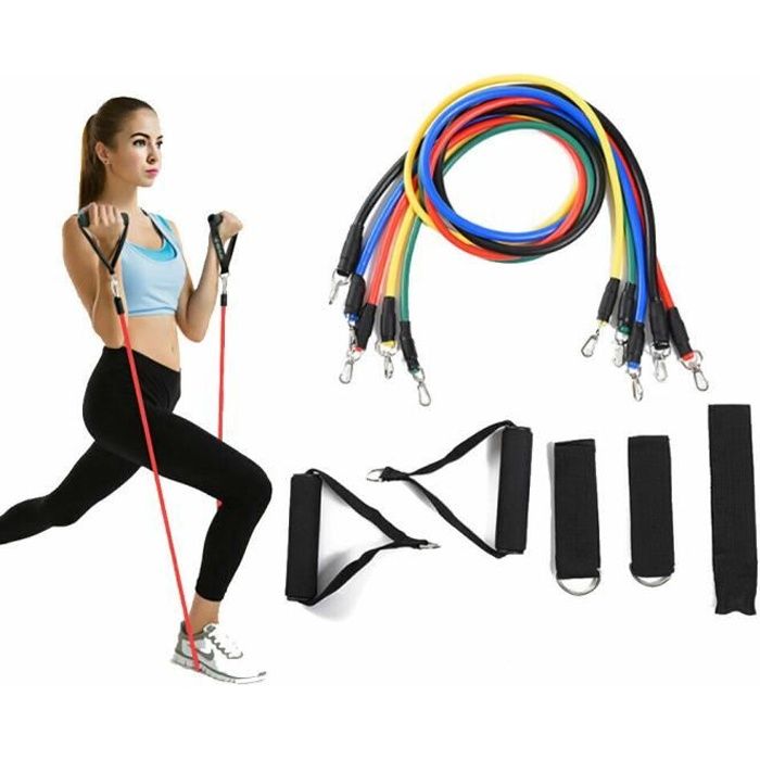11 pièces Kit Bande de Résistance Bande Élastique Fitness Bandes d'exercice  pour Entraînement Sport à l'interieur Yoga Pilates - Cdiscount Sport