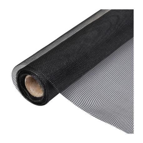 Toile Moustiquaire De Porte Fenetre Fibre De Verre 150x1000cm Noir