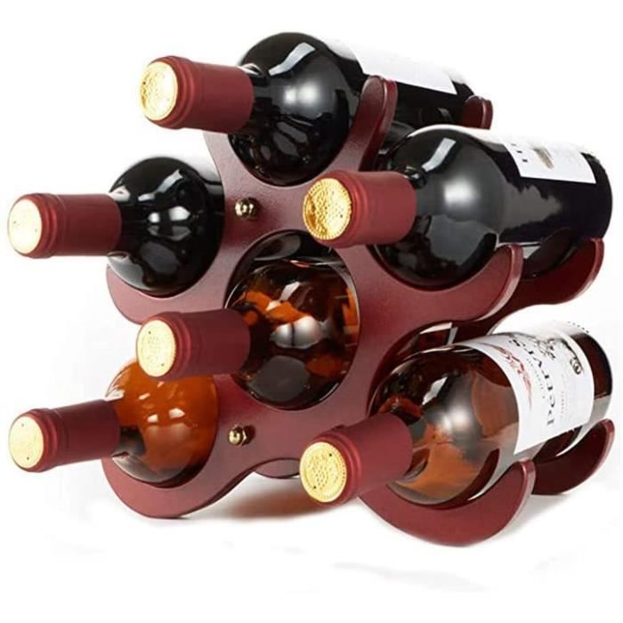 Support de Rangement de casier à vin de présentoir de Bouteille 84 présentoirs multifonctionnels pour Porte-Bouteilles de vin pour Bar à vin Casier à vin de comptoir Debout Libre en Bois 