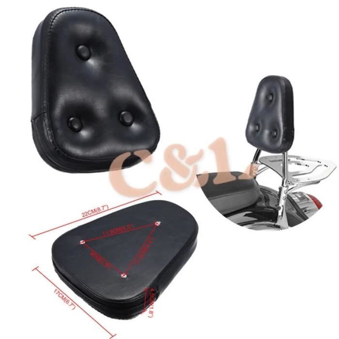 Coussin De Dossier Amovible Pour Passager Arrière Sissy Bar Pour Harley Road Glide Street Touring Road King Electra Glide 2009 2022 Noir
