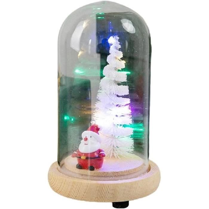 STOBAZA Bocal En Verre De Sapin De Noël 220 Ml Avec Couvercle, Récipient Alimentaire Transparent