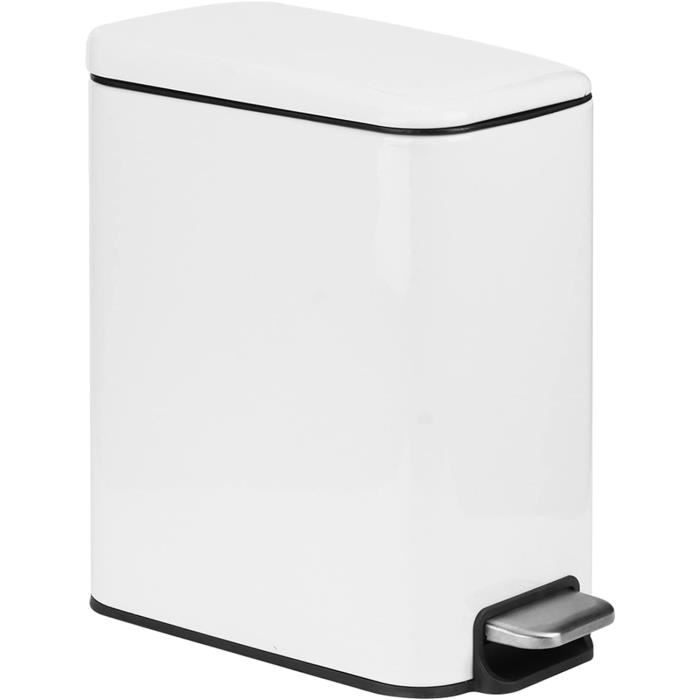 Poubelle Rectangulaire à Pédale En Acier Inoxydable Avec