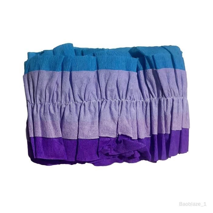 Rouleau de papier crepon froisse 2 pieces banderoles artisanat fournitures de fete rideau decoration violet Cdiscount Beaux Arts et Loisirs creatifs