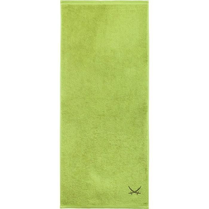 Fouta De Plage Nid D'abeille Serviette De Plage 100% Coton - Vert Olive