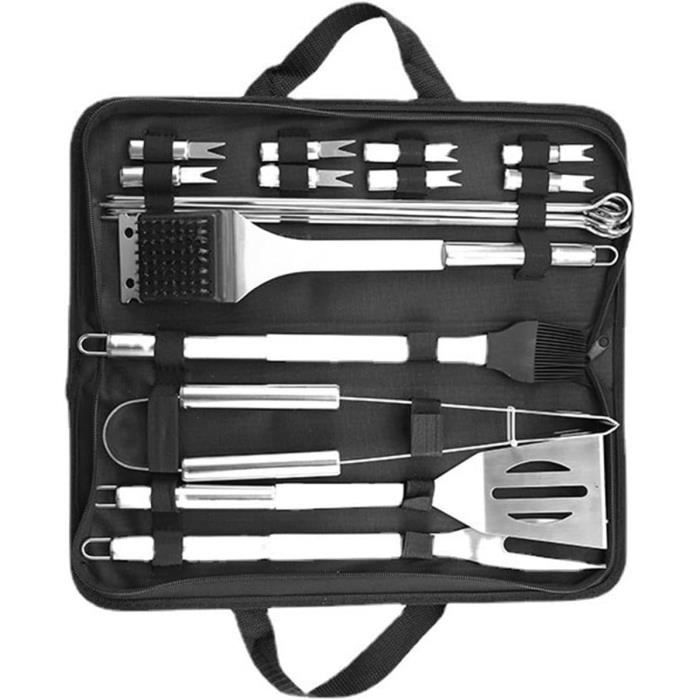Kit Barbecue Hippodance 5 Pièces - Ustensiles Acier Inoxydable, Sac De Transport Inclus
