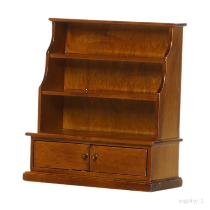 KOMBIUDA Étagère De Supermarché Miniature En Bois Décoration Pour Maison De Poupée Meuble Miniature Rangement Pour Poupée