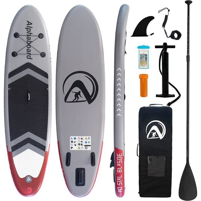 Paddle Board Gonflable SUP 3,2 M - Set Complet Avec Pagaie, Pompe Et Sac à Dos