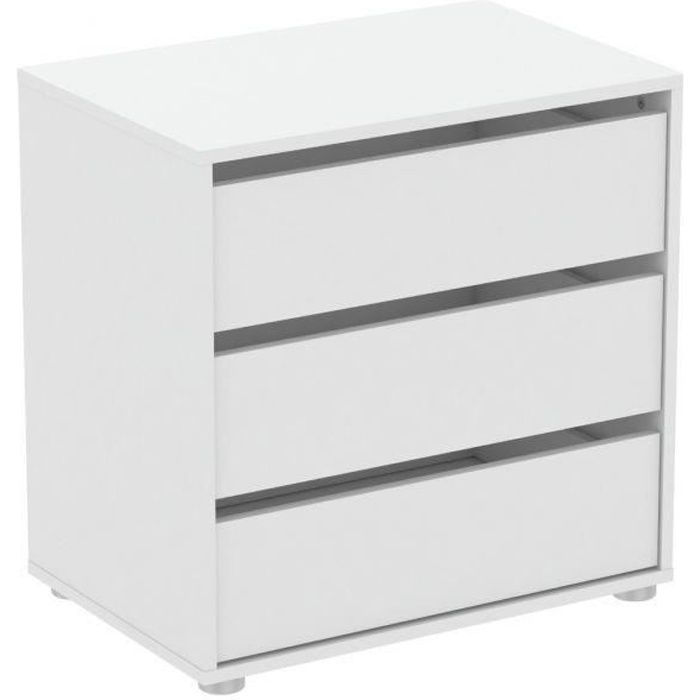 DEMEYERE Caissons d'armoire 3 tiroirs - Blanc - L 60 x P 39,6 x H 58,1 cm - BLOKTY