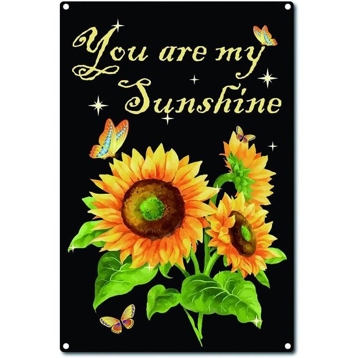 You are My Sunshine Tin Signes Vintage Métal Décoration Murale