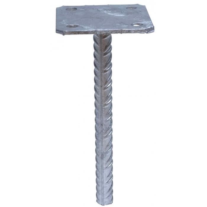 Pied de poteau simple platine 90x90 sceller Cdiscount Jardin