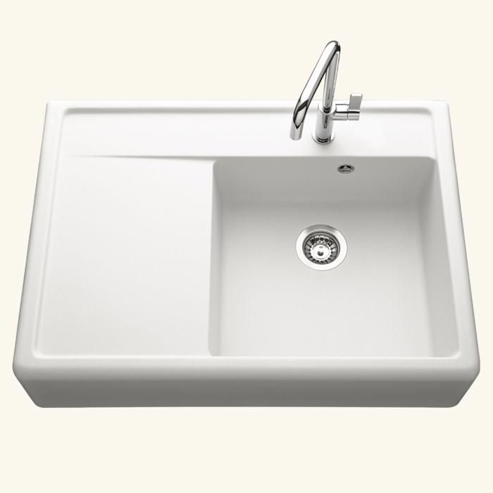 Evier A Poser Granit Blanc Kumbad Kiwi 1 Grand Bac 1 Egouttoir Achat Vente Evier De Cuisine Evier A Poser Granit Blanc Cdiscount