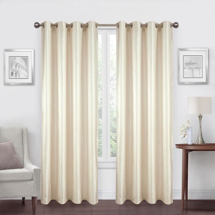 Paire de rideaux Voile 60x160cm Edelweiss rouge