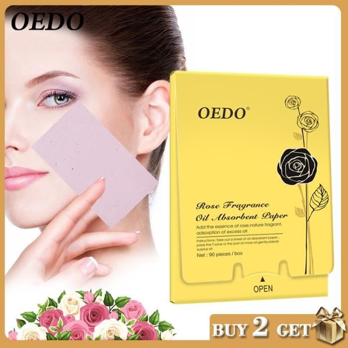OEDO Feuille absorbante d'huile de parfum de Rose 90 pièces-boîte papier  absorbant pour soins du visage et de la peau blanchimen - Cdiscount Au  quotidien