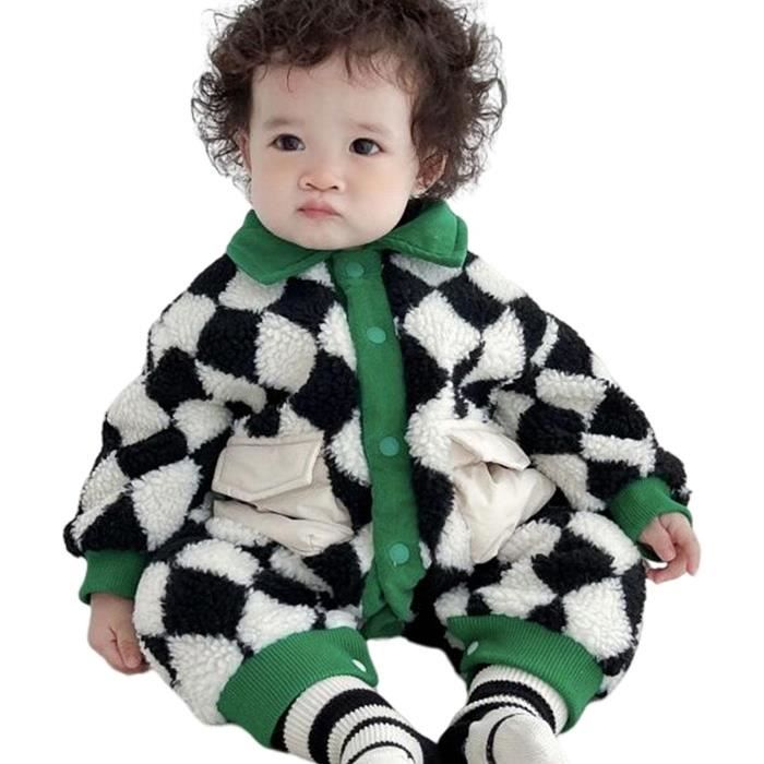 Habit De Neige Bebe Nid D Ange En Polaire Pour Bebe A Carreaux Avec Motif A Double Boutonnage Vetements D Hiver Pour Nouve H4623 Cdiscount Puericulture Eveil bebe