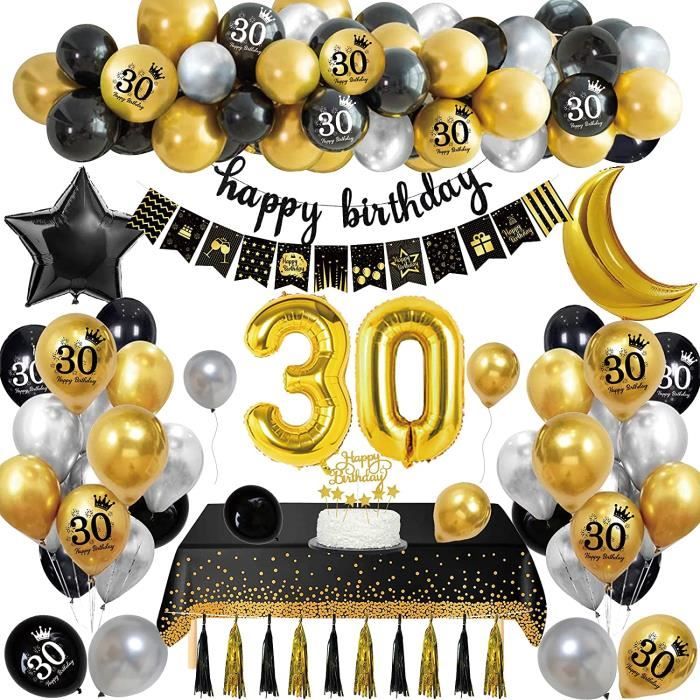 Numéro 80 ans anniversaire Décorations de Fête Ballons Bannière SERVIETTES Femmes Hommes