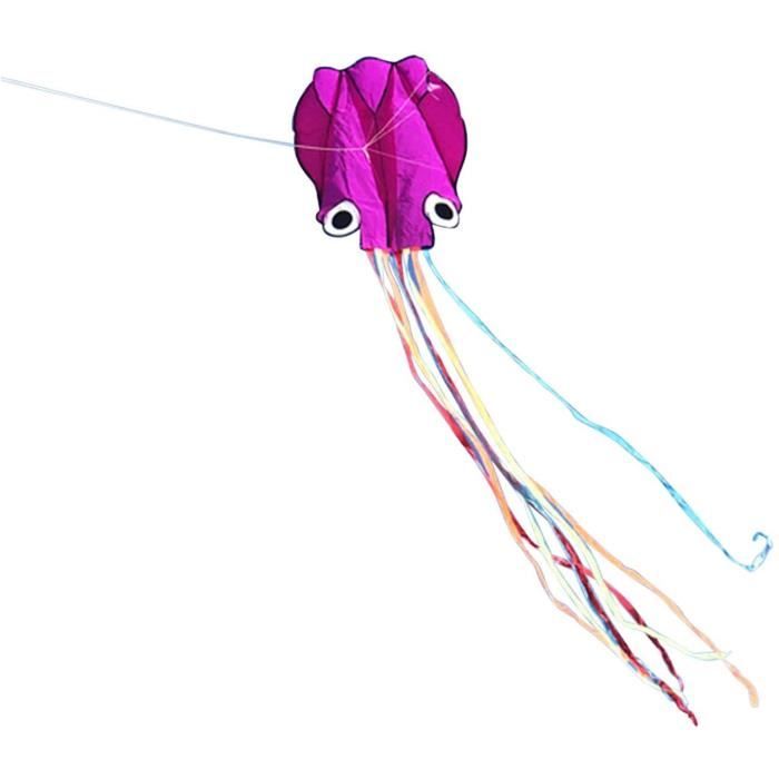 Darryy Cerf Volant Pieuvre, Grand Cerf Volant Enfant Animaux, 550x 120 cm, Monofil, Arc en Ciel Facile, avec Cordon de 100 Mètres