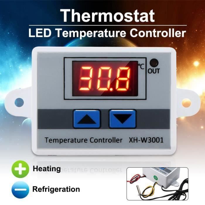 Régulateur De Température 220V -50 à 50°C Thermostat Numérique Avec Capteur NTC Pour Réfrigérateur Et Armoire Froide