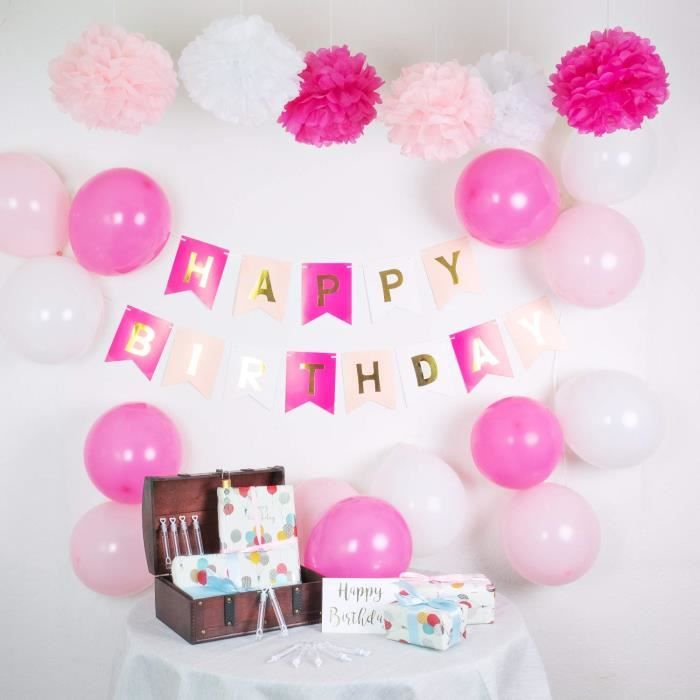 Decoration Anniversaire Rose Achat Vente Pas Cher Decoration Anniversaire Rose Achat Vente Pas Cher
