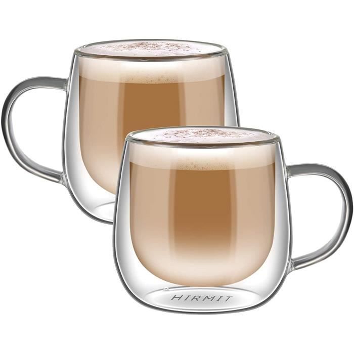 Tasse à café tasse en verre isolée à double paroi tasse résistante à la chaleur verrerie pour café thé lait 