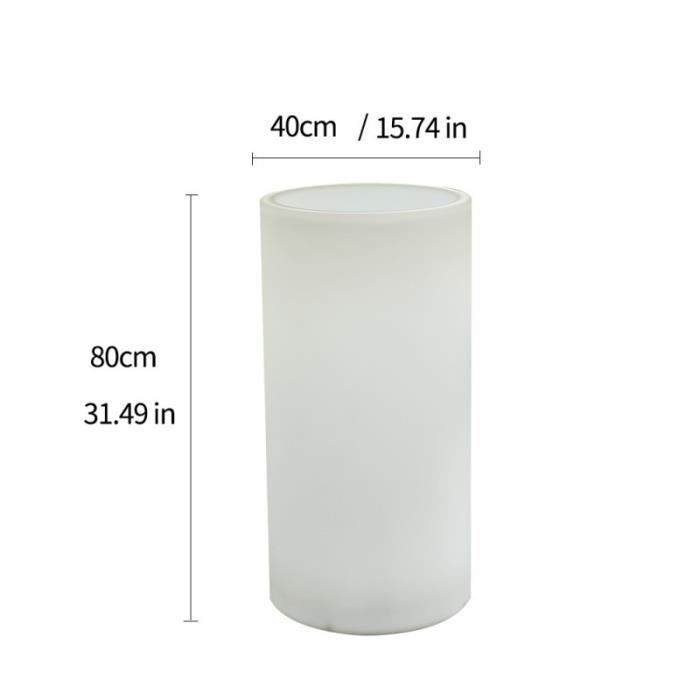 Vase Lumineux /à base ronde 18 cm D/écoration avec 23 Superbright LED Blanc Noir pour les mariages et les /év/énements par PK Ver