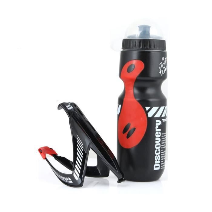Porte bidon VTT texture fibre de carbone bouteille noire en forme de V porte bidon noir Cdiscount Sport