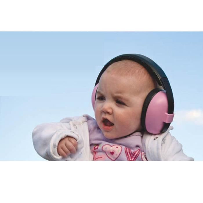 Casque anti-bruit bébé rose BANZ