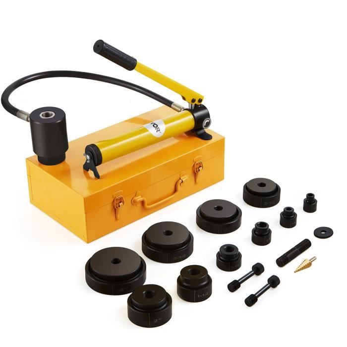 Kit Perforation Hydraulique Manuelle NEWTRY TP-8C - 1/2" à 2" - 66KN - Pour Métal, Armoire Électrique