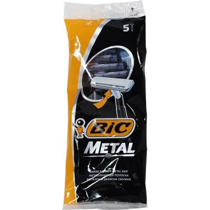 Bic Metal 5 Rasoirs Jetables - Cdiscount Au quotidien