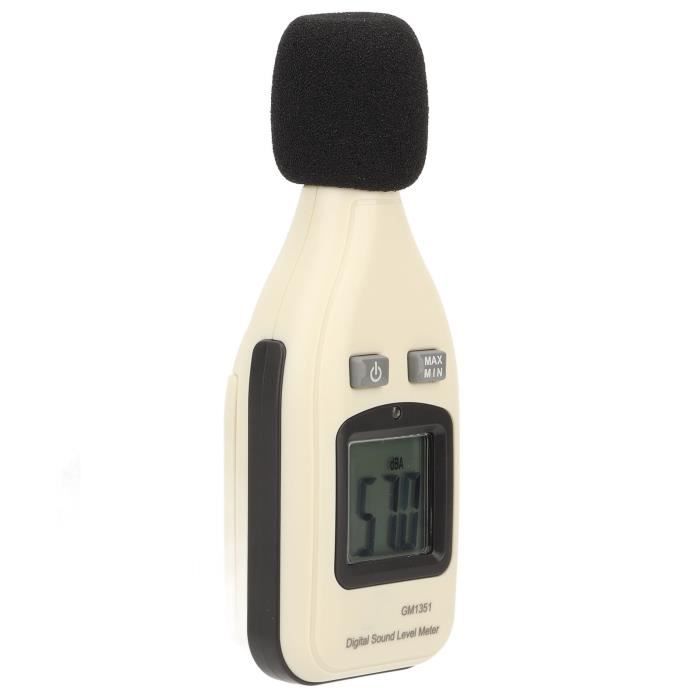 Sonomètre Numérique WIYETY 30-130 DB - Écran LCD Portable - Pour Bureau/Chantier/Usine