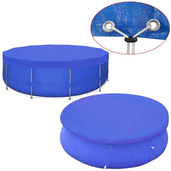 Bâche Protection Pour Piscine Ronde 3.6m - ATYHAO - Blanc - Facile à