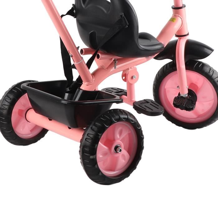 LITTLE TIGER | Tricycle enfant Vélo Evolutif Multifonctionnel & Siège  Pivotant | Tige Directionnelle + pare soleil | Gris