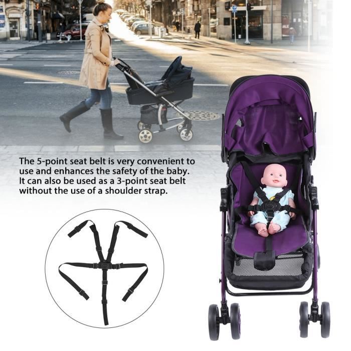 Harnais De Sécurité Bébé Pour Chaise - Polyester Respirant, Doux Pour La Peau - Universel Voyage Et Maison (Ivoire)