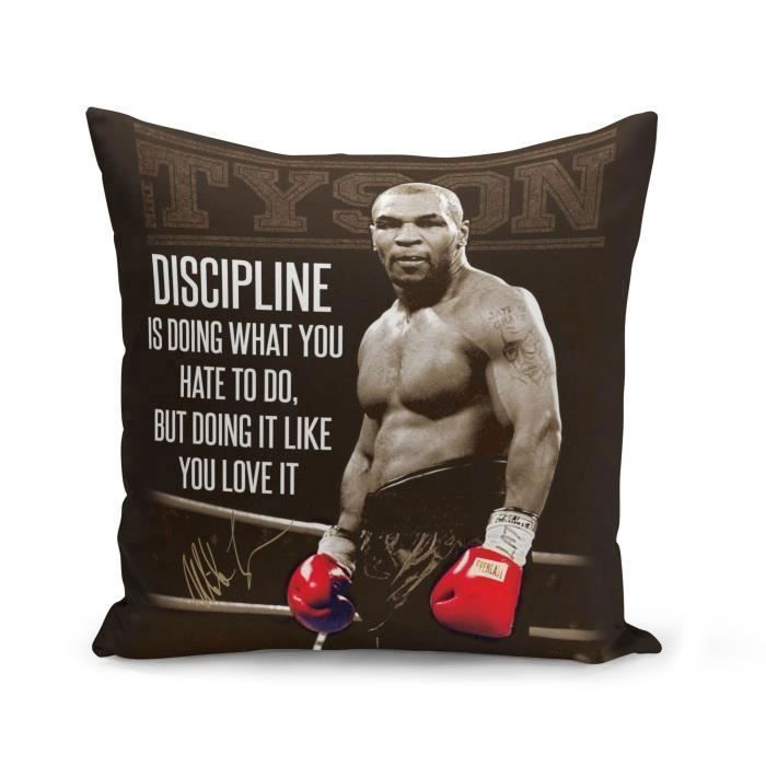 Housse De Coussin 40x40 Cm Discipline Mike Tyson Boxer Citation Inspirante Anglais Motivation Achat Vente Housse De Coussin Cdiscount