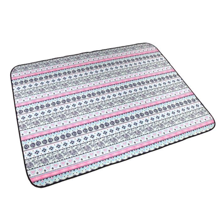 Grand Tapis Extérieur PVC Decormat 140x210 Cm, Motif Succulentes Collage, Imperméable