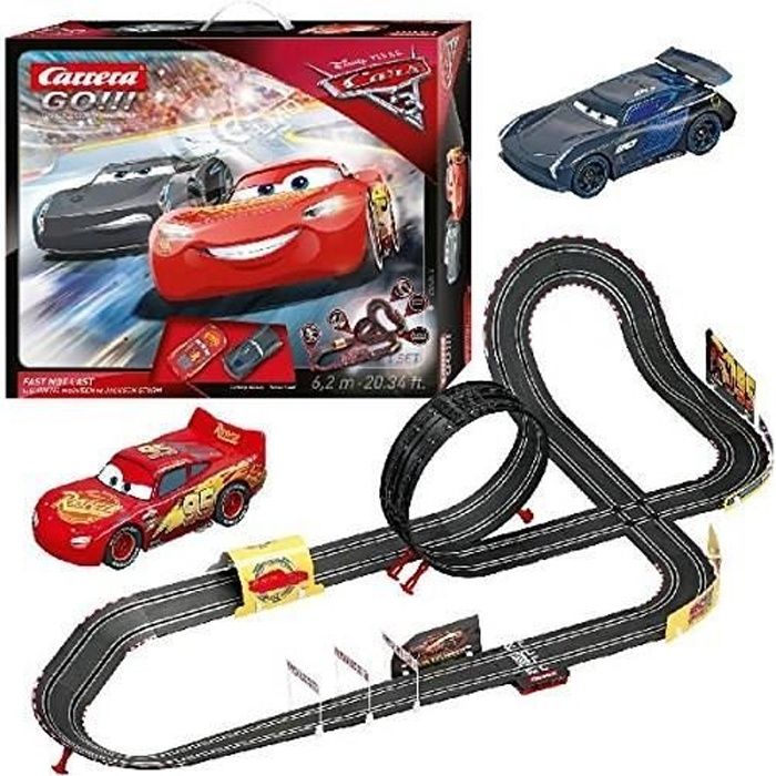 Circuit de voiture enfant - CARRERA - Disney/Pixar Cars 3 - Fast Not Last -  6,2m de piste - Cdiscount Jeux - Jouets