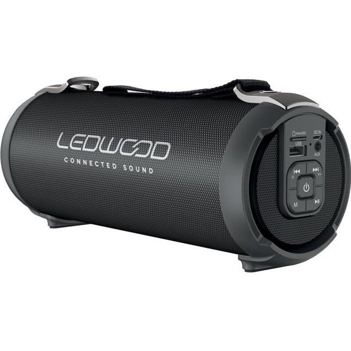 LEDWOOD ACCESS100 - Enceinte Bluetooth 100W TWS Portable avec Sangle -- AUX  - Port USB - Carte MicroSD - Radio FM - Noir - Cdiscount TV Son Photo