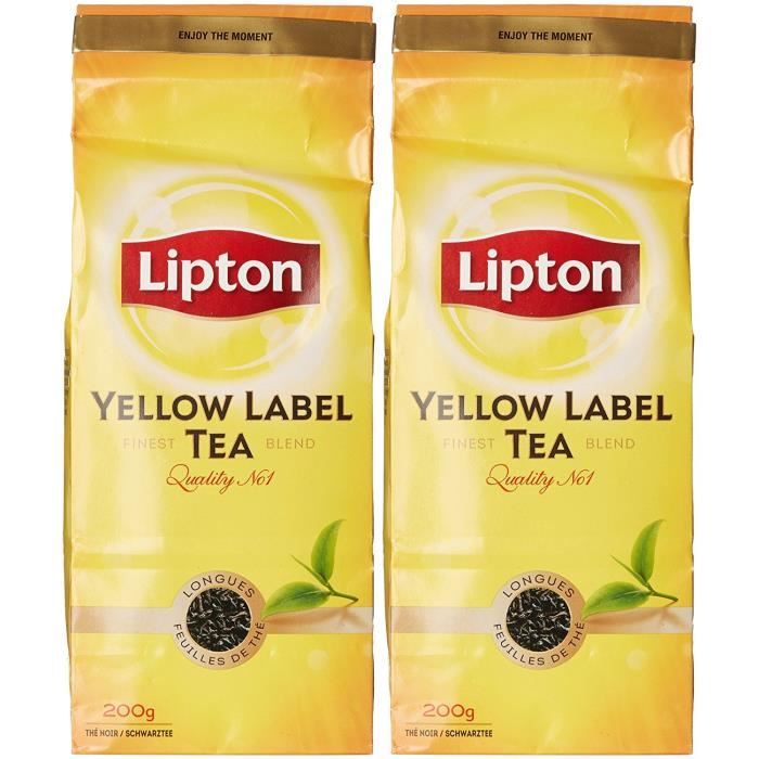 Lipton Thé Yellow Label Tea Vrac 200g Lot de 2 Cdiscount Au quotidien