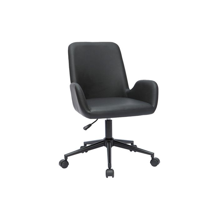 Miliboo - Chaise de bureau à roulettes noire ALBAN Miliboo - Chaise de bureau à roulettes noire ALBAN