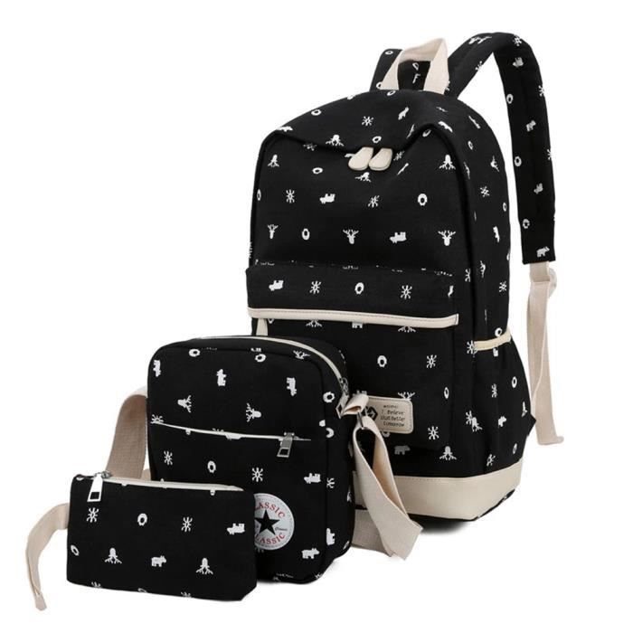 Sac à Dos Scolaire 29L - Compartiment Ordinateur 14 Pouces - Nylon Imperméable - Pour Fille Et Garçon - 11