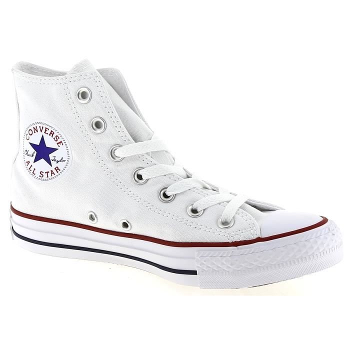 CONVERSE Basket Mixte All Star HI - Toile - Blanc - Achat / Vente basket - Cdiscount