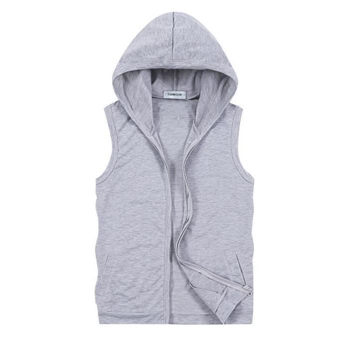 Sweat capuche sans manche homme 2025