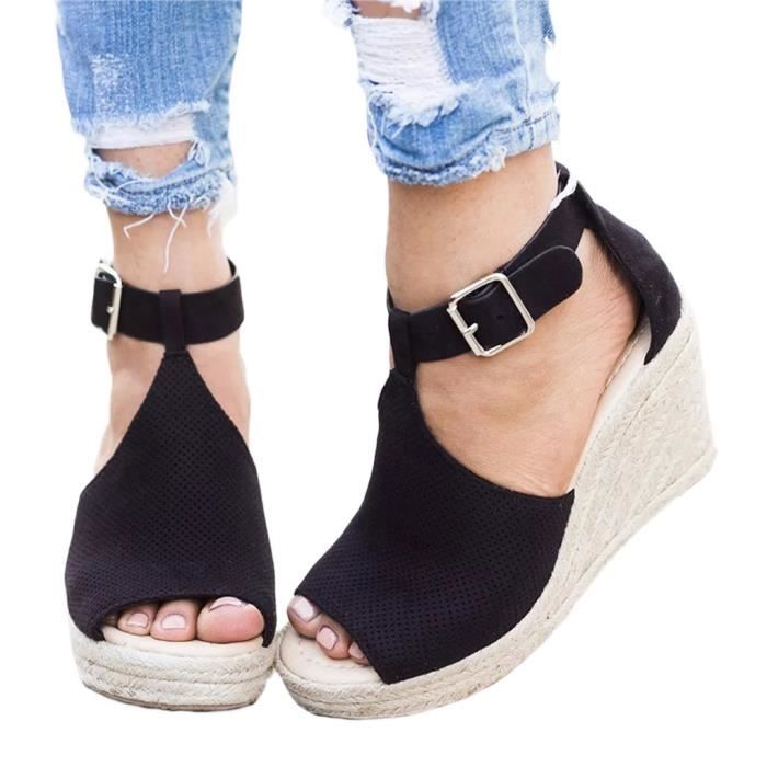 chaussure femme a talon compensé