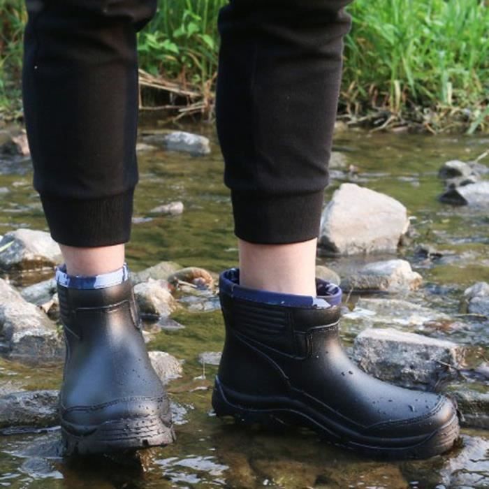 Bottes De Pluie Femme Hautes - PVC Imperméable Antidérapant - Taille 40 - Pour Jardinage, Pluie