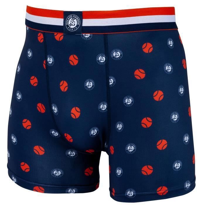 Boxer - Roland Garros - Collection officielle - Taille L - Bleu ...