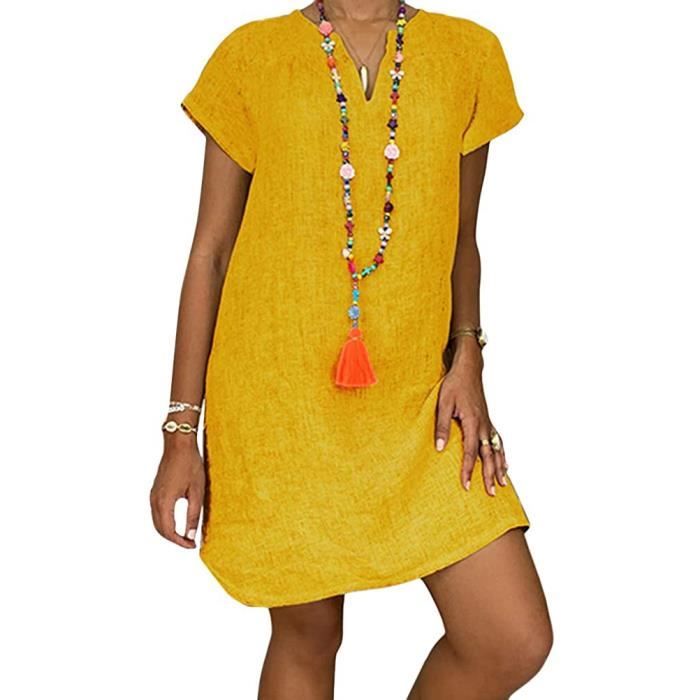 Robe ete en lin best sale