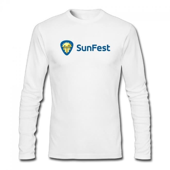Sunfest logos color sunfest logo pick word only side T-shirt à manches ...