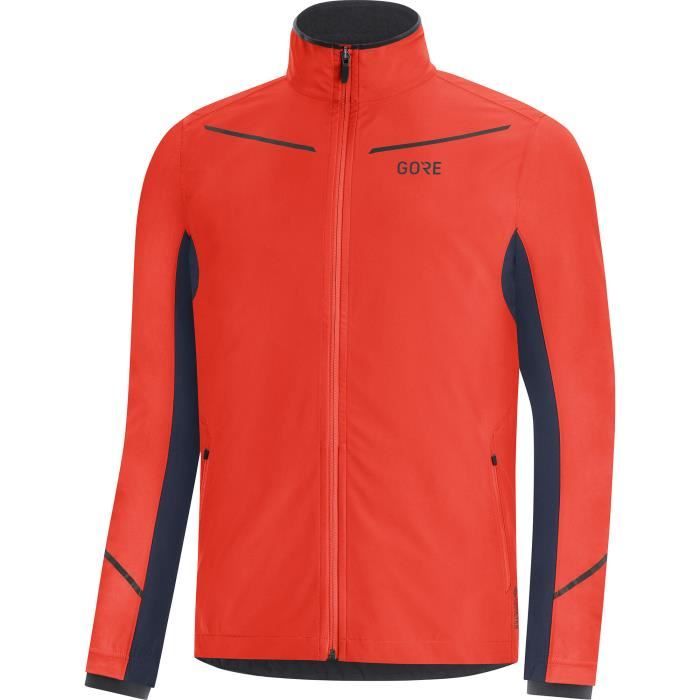 veste de running homme gore-tex infinium™ r3 partial - orange/gris anthracite