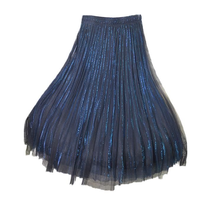Elegante Jupe Brillante Femme Jupe Longue Ample Elastique Taille Haute Unie Couleur Maxi Jupe Plissee Style 12 Style 12 Cdiscount Pret a Porter