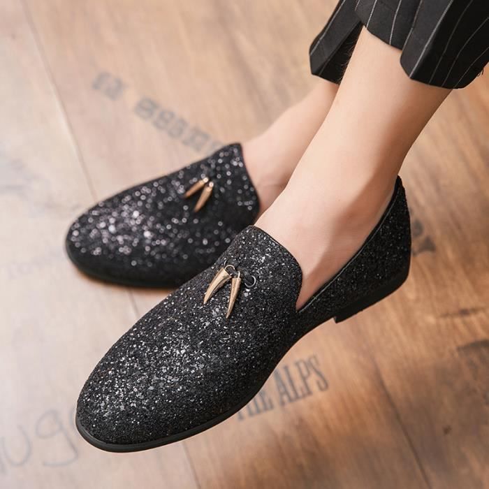 Mocassin paillette sales homme